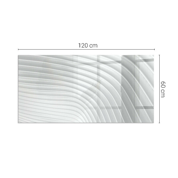 Obdĺžnikové sklo pod kachle Vlny jemných tvarov