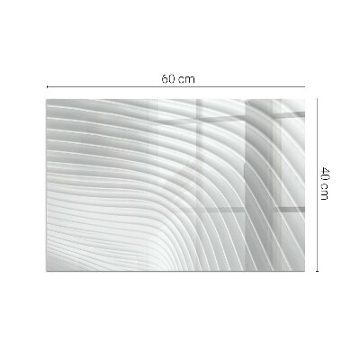 Obdĺžnikové sklo pod kachle Vlny jemných tvarov