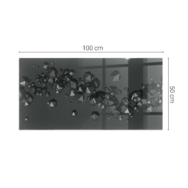 Obdĺžniková sklenená podložka pod krb Abstraktné oblačnosti sa formujú v pevných látkach