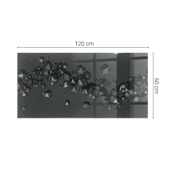 Obdĺžniková sklenená podložka pod krb Abstraktné oblačnosti sa formujú v pevných látkach