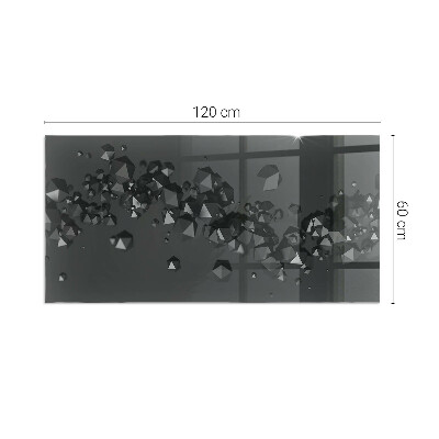 Obdĺžniková sklenená podložka pod krb Abstraktné oblačnosti sa formujú v pevných látkach