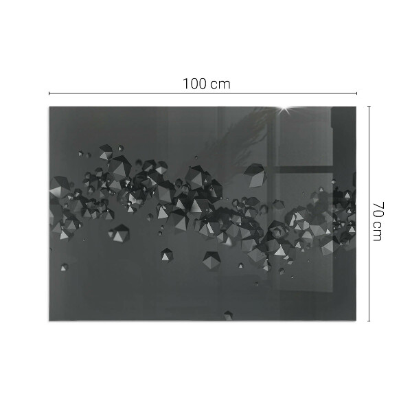 Obdĺžniková sklenená podložka pod krb Abstraktné oblačnosti sa formujú v pevných látkach