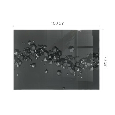 Obdĺžniková sklenená podložka pod krb Abstraktné oblačnosti sa formujú v pevných látkach