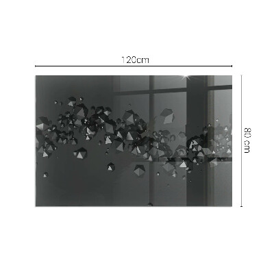 Obdĺžniková sklenená podložka pod krb Abstraktné oblačnosti sa formujú v pevných látkach