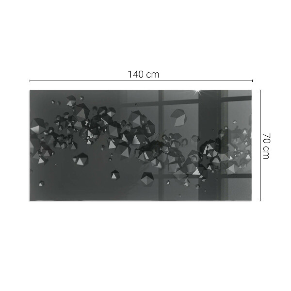 Obdĺžniková sklenená podložka pod krb Abstraktné oblačnosti sa formujú v pevných látkach
