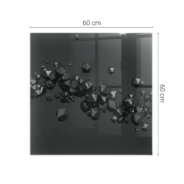 Obdĺžniková sklenená podložka pod krb Abstraktné oblačnosti sa formujú v pevných látkach