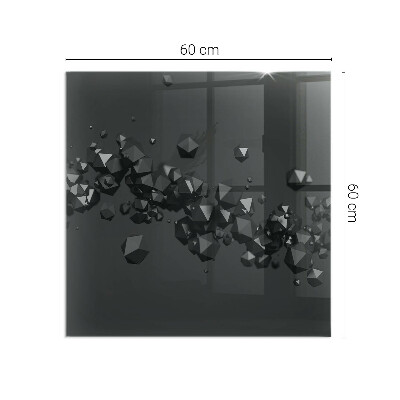 Obdĺžniková sklenená podložka pod krb Abstraktné oblačnosti sa formujú v pevných látkach