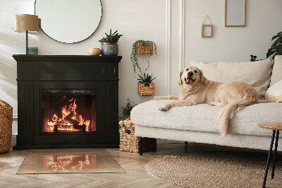 Obdĺžnikové sklo pod kachle Vzor inšpirovaný drevom