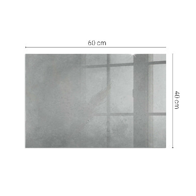 Obdĺžniková sklenená podložka pod krb Betónová konštrukcia s efektom