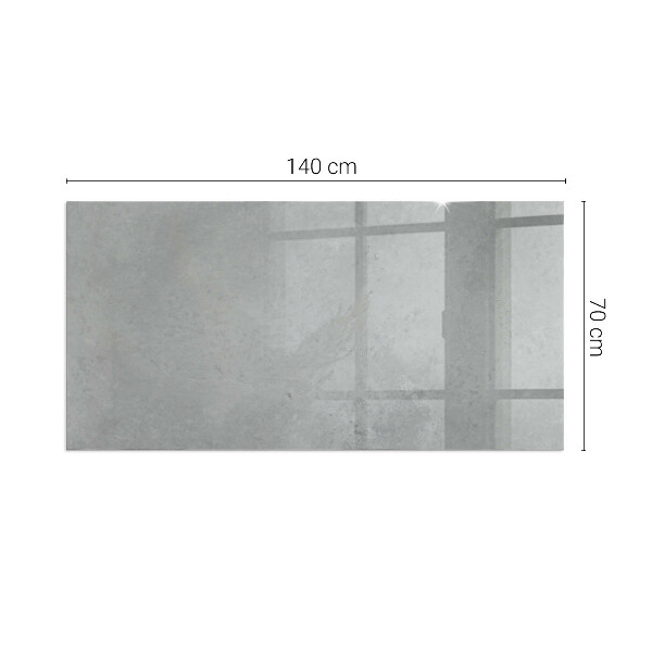 Obdĺžniková sklenená podložka pod krb Betónová konštrukcia s efektom