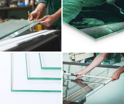 Obdĺžnikové sklo pod kachle Vzor surového betónu