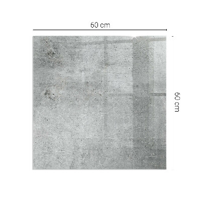 Obdĺžnikové sklo pod kachle Vzor surového betónu