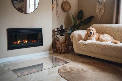 Obdĺžnikové sklo pod kachle Mramorová textúra v elegantnom štýle