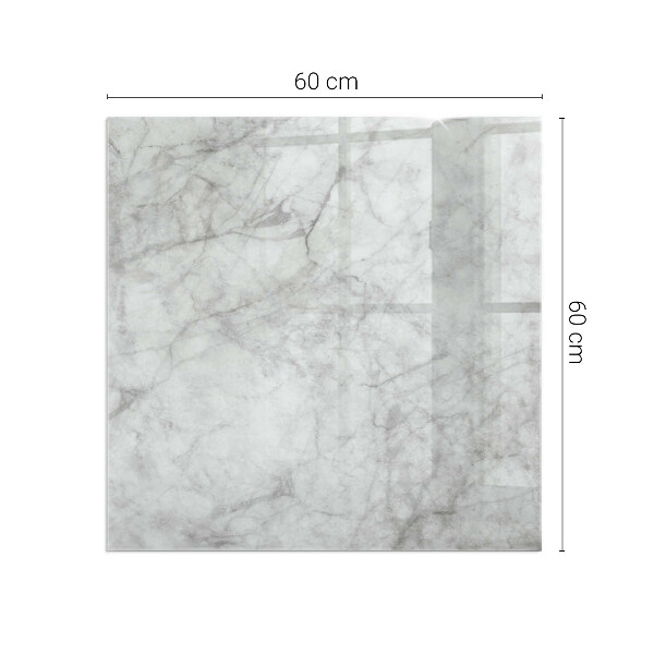 Obdĺžnikové sklo pod kachle Mramorová textúra v elegantnom štýle