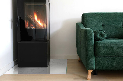 Obdĺžniková sklenená podložka pod krb Mramorový motív s jemnými žilami