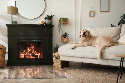 Obdĺžnikové sklo pod kachle Drevený vzor v geometrickom usporiadaní