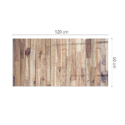 Obdĺžnikové sklo pod kachle Drevený vzor v geometrickom usporiadaní