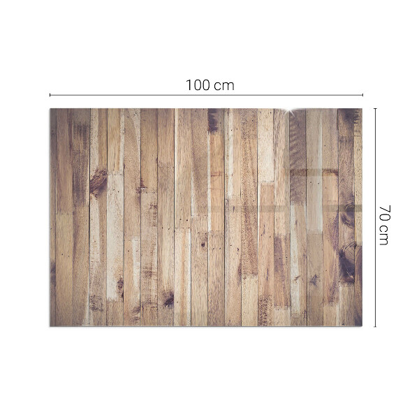 Obdĺžnikové sklo pod kachle Drevený vzor v geometrickom usporiadaní