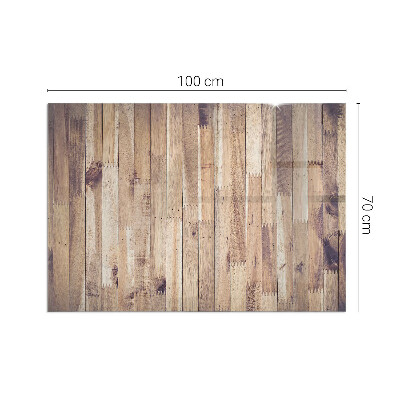 Obdĺžnikové sklo pod kachle Drevený vzor v geometrickom usporiadaní