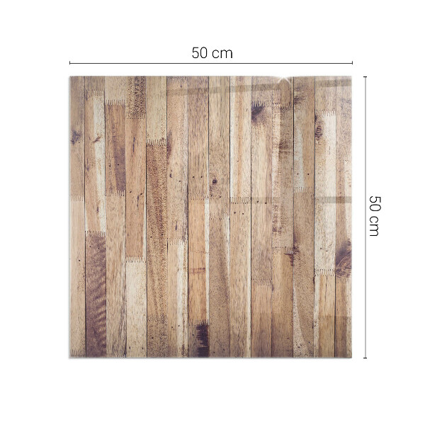 Obdĺžnikové sklo pod kachle Drevený vzor v geometrickom usporiadaní