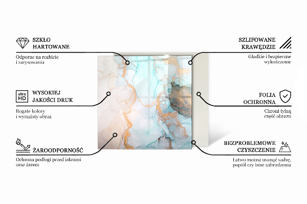 Obdĺžnikové sklo pod kachle Drevený vzor v geometrickom usporiadaní