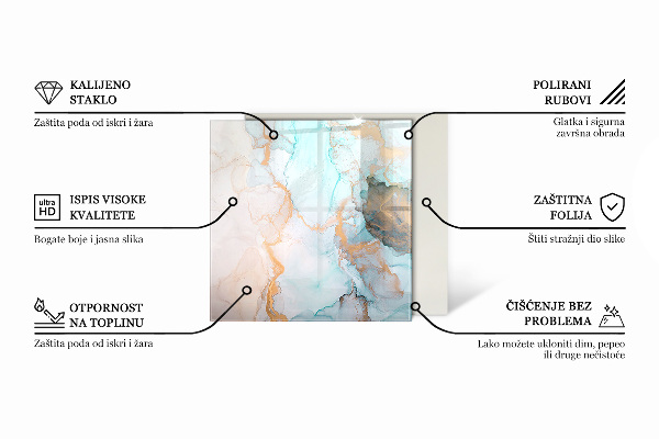 Obdĺžnikové sklo pod kachle Drevený vzor v geometrickom usporiadaní