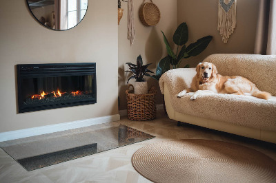 Obdĺžniková sklenená podložka pod krb Abstraktný vzor s rôznymi textúrami