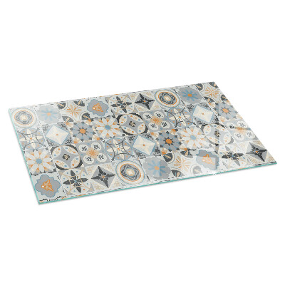 Obdĺžniková podložka pred krb Mozaikové vzory v dlaždicových tvaroch