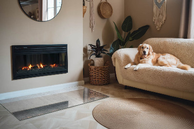 Obdĺžniková podložka pred krb Konštrukcia zo surového betónu