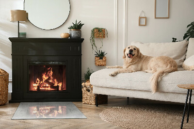 Obdĺžniková podložka pred krb Konštrukcia zo surového betónu