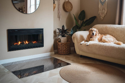 Obdĺžniková podložka pred krb Vzor skalnatej štruktúry