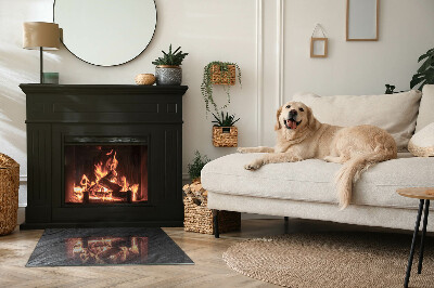 Obdĺžniková podložka pred krb Vzor skalnatej štruktúry