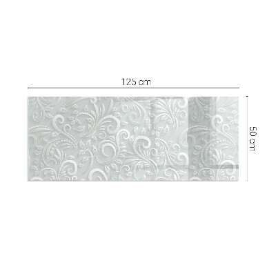 Obdĺžniková sklenená podložka pod krb Štýlový rastlinný motív