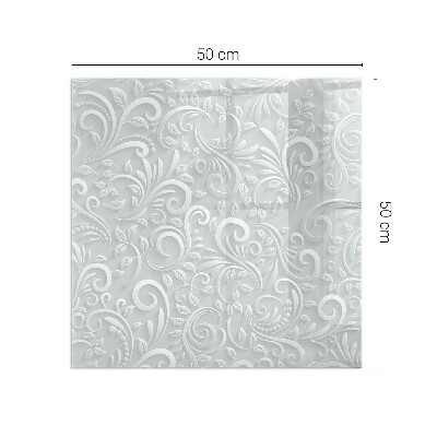 Obdĺžniková sklenená podložka pod krb Štýlový rastlinný motív