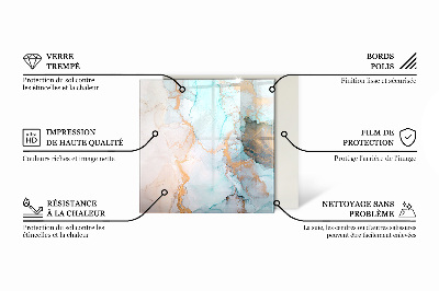 Obdĺžnikové sklo pod kachle Moderné tvary s dreveným akcentom