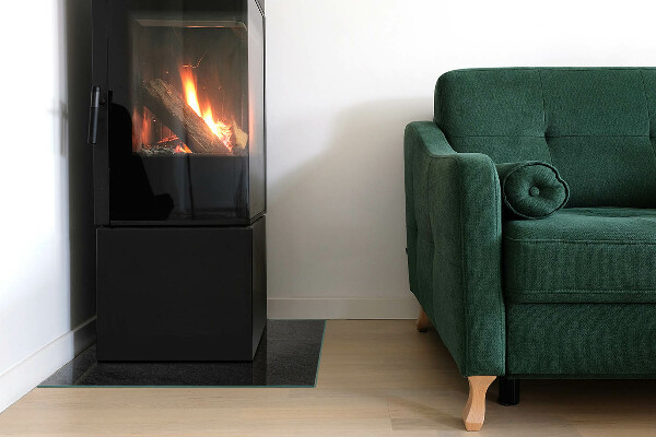 Obdĺžnikové sklo pod kachle Vzor kamennej štruktúry