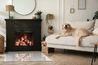 Obdĺžniková sklenená podložka pod krb Geometrická abstrakcia v tvaroch