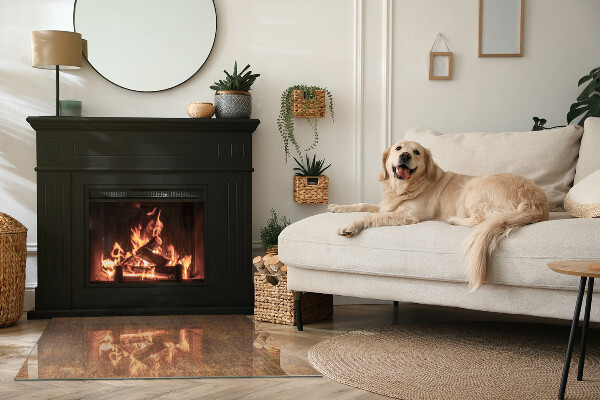 Obdĺžniková podložka pred krb Hrdzavý vzor na pozadí