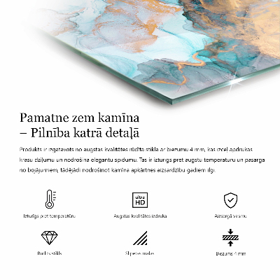 Obdĺžnikové sklo pod kachle Abstraktný textúrový motív