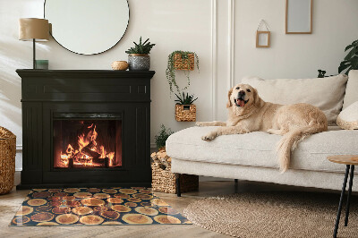 Obdĺžnikové sklo pod kachle Krabica s dreveným rámom