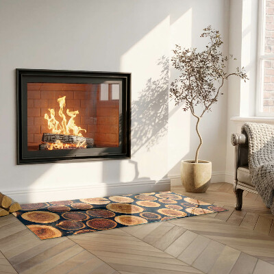 Obdĺžnikové sklo pod kachle Krabica s dreveným rámom