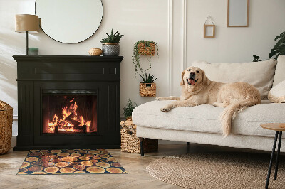 Obdĺžnikové sklo pod kachle Krabica s dreveným rámom