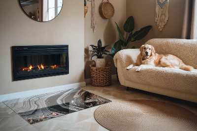 Obdĺžniková podložka pred krb Abstraktné vlnité a lineárne vzory