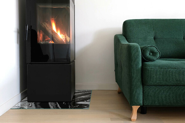 Obdĺžniková podložka pred krb Abstraktné vlnité a lineárne vzory