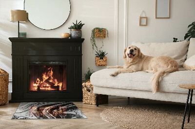 Obdĺžniková podložka pred krb Abstraktné vlnité a lineárne vzory