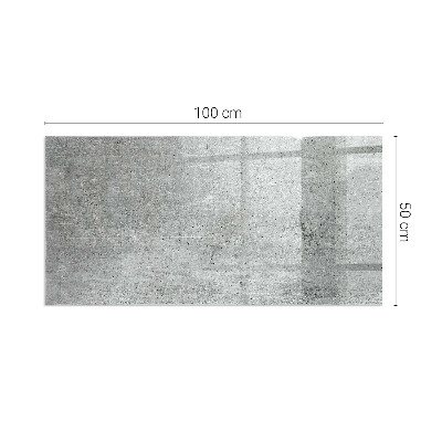 Obdĺžniková sklenená podložka pod krb Surový betón v minimalistickom štýle