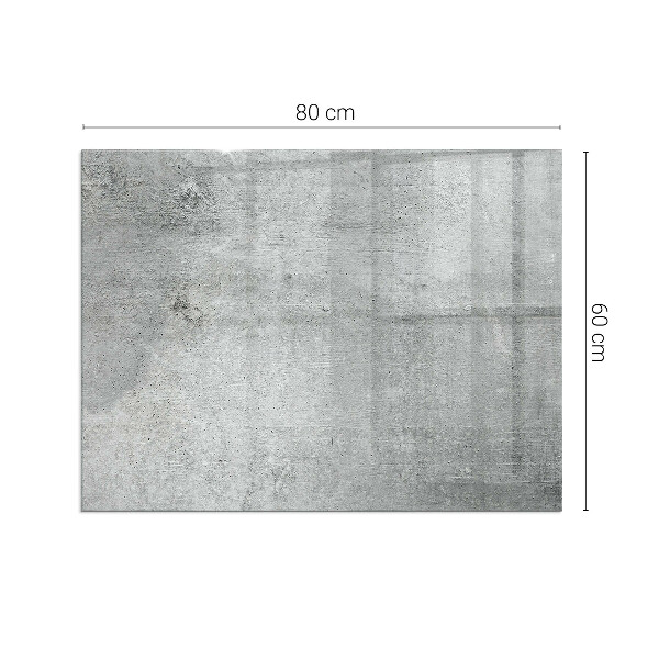 Obdĺžniková sklenená podložka pod krb Surový betón v minimalistickom štýle