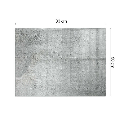 Obdĺžniková sklenená podložka pod krb Surový betón v minimalistickom štýle