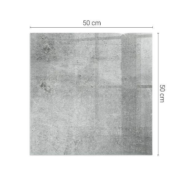 Obdĺžniková sklenená podložka pod krb Surový betón v minimalistickom štýle