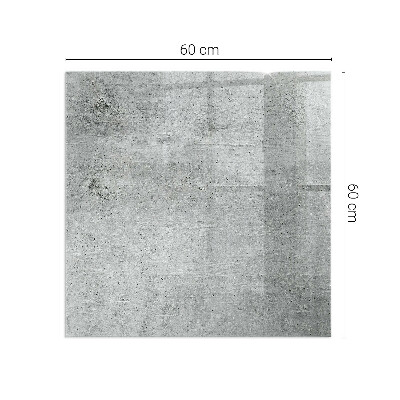 Obdĺžniková sklenená podložka pod krb Surový betón v minimalistickom štýle